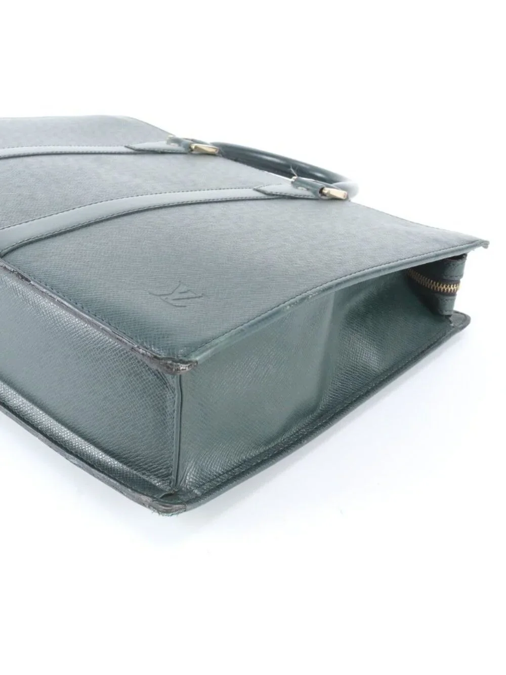 Louis Vuitton Taiga Porte Document Man Rosemary Leather Business Tote